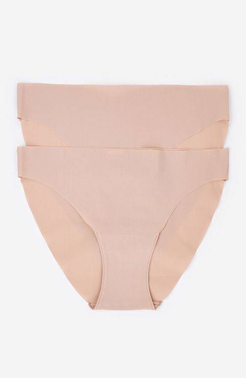 Calzón Pack 2 Women'Secret Hipster Invisible My Essentials Beige
