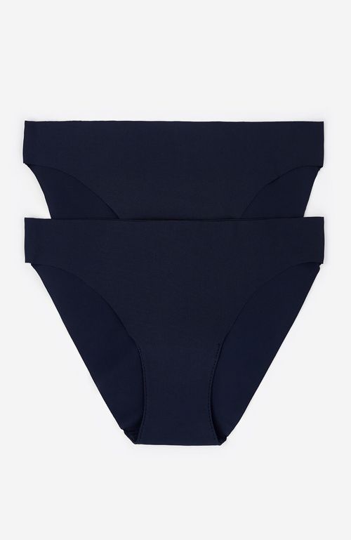 Calzón Pack 2 Women'Secret Hipster Invisible My Essentials Negro