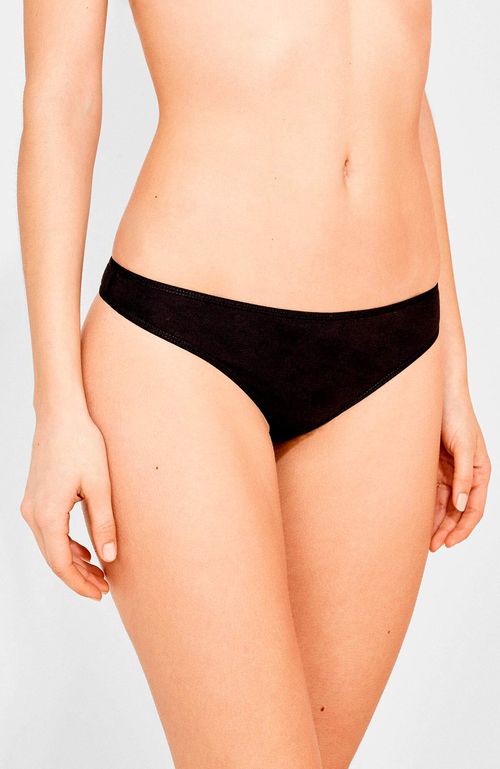 Calzón Pack 3 Women'Secret Colaless Algodón My Essentials Negro