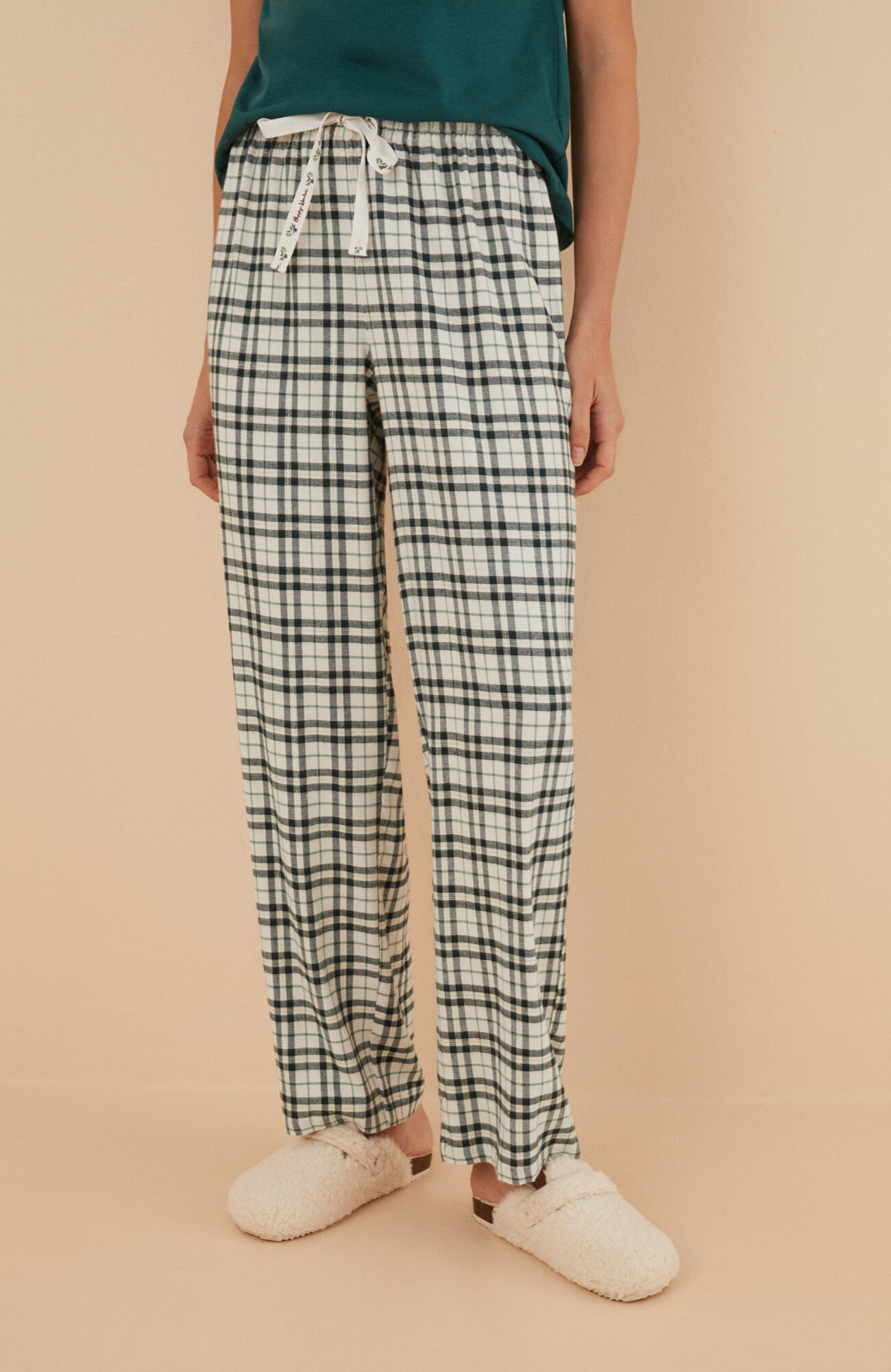 Pijama Roja De Cuadros Pantalones De Pijama A Cuadros Para Mujer