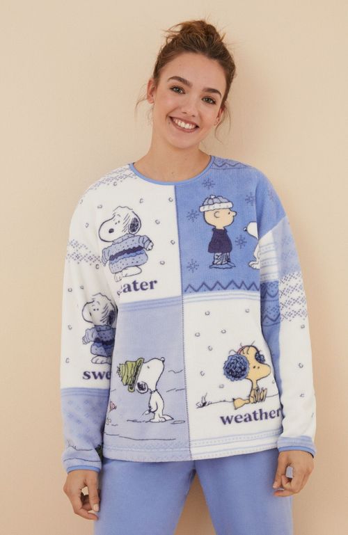 Pijama Polar Snoopy Multicolor Women'Secret Licencias Sweater Weather