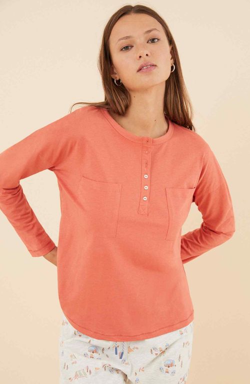Polera 100% Algodón Bolsillos Rojo Women'Secret Camping