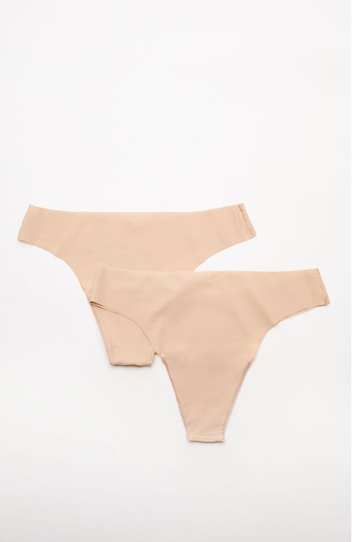 Calzón Pack 2 Microfibra Colaless Invisible Beige Women'Secret My Essentials