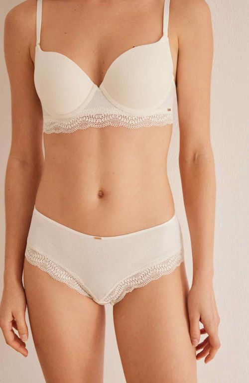 Braguita Ancha Algodón Beige Women'Secret Cotton Collection