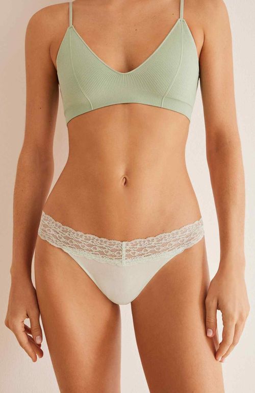 Colaless Canalé Encaje Verde Women'Secret First Round