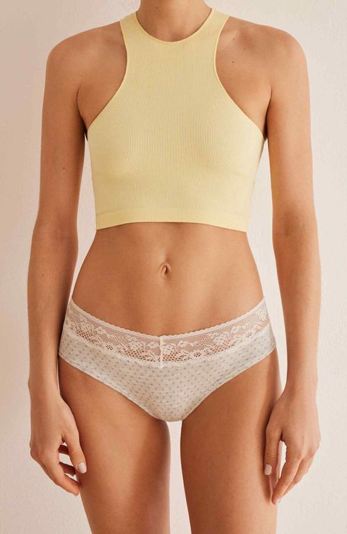 Calzón Ancho Algodón Gris Women'Secret Third Round