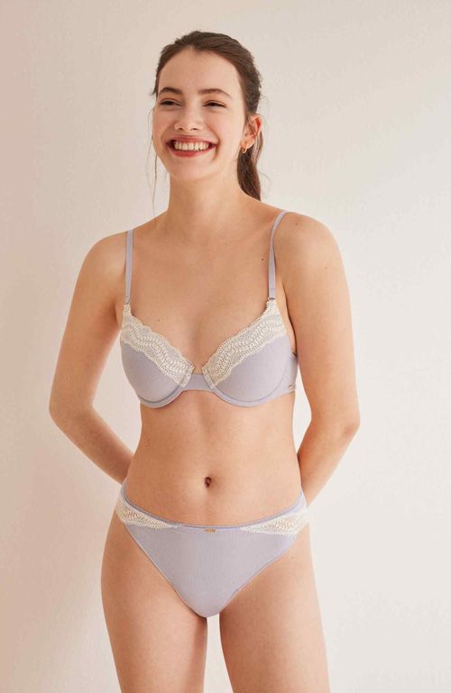 Colaless Tira Algodón Morado Women'Secret Cotton Collection