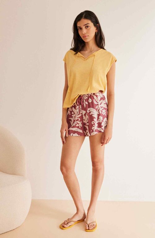 Short Women'Secret Shorts viscosa paisley Mix And Match Origins Burdeo