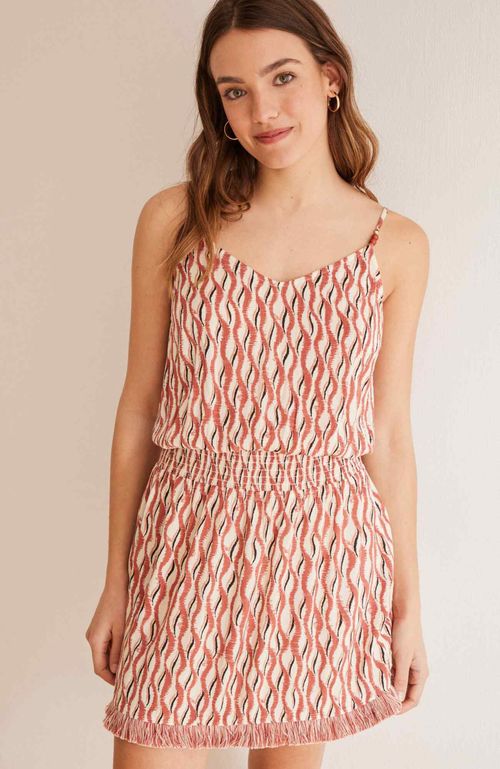 Vestido Corto Estampado Étnico Rosado Women'Secret Mix And Match Ethnic