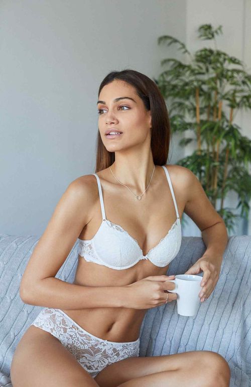 Beautiful Sostén Clásico Relleno Encaje Blanco Women'Secret Feminine Lace