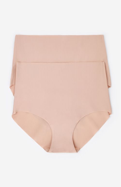 Pack Dos Calzones Altos Beige Women'Secret