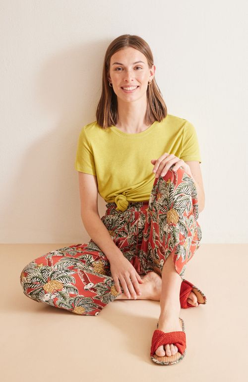 Pantalón Largo Fluido Tropical Snoopy Multicolor Women'Secret