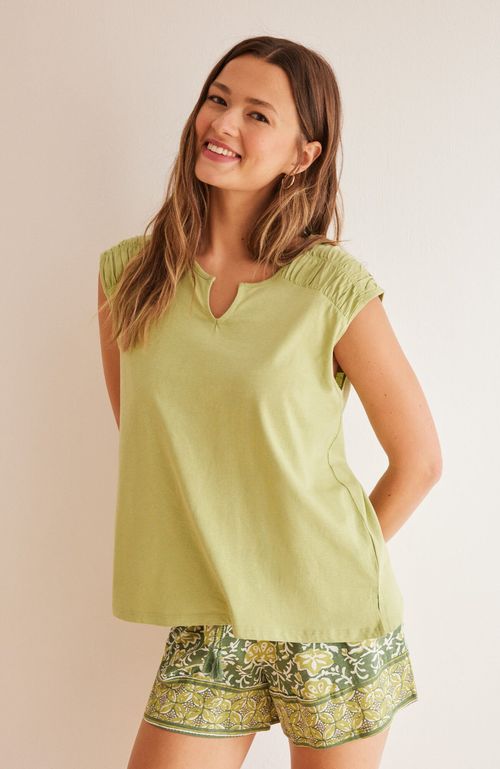 Pijama Corto Algodón Flores Orientales Verde Women'Secret