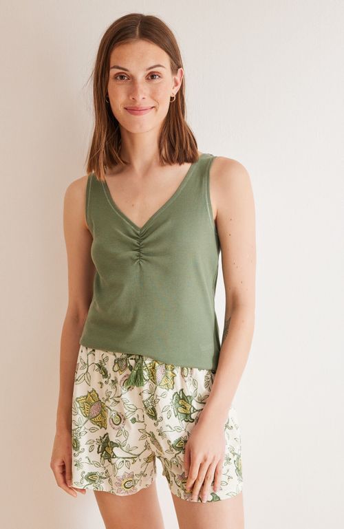 Pijama Corto Algodón Verde Beige Women'Secret