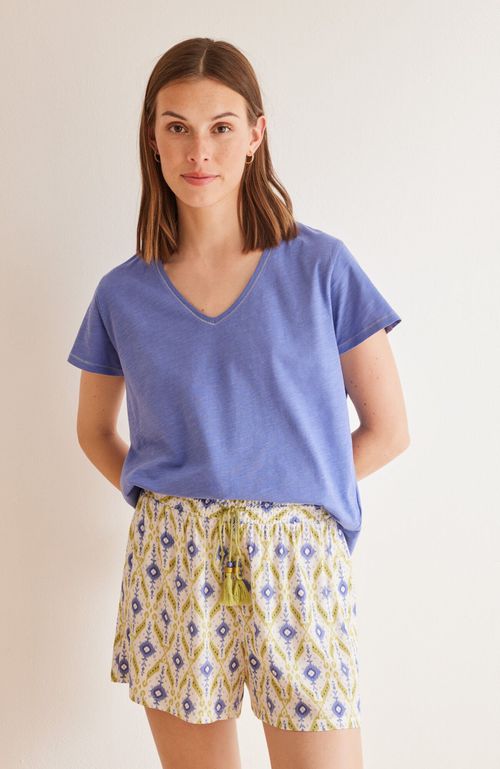 Short Estampado Geométrico Ikat Azul Women'Secret