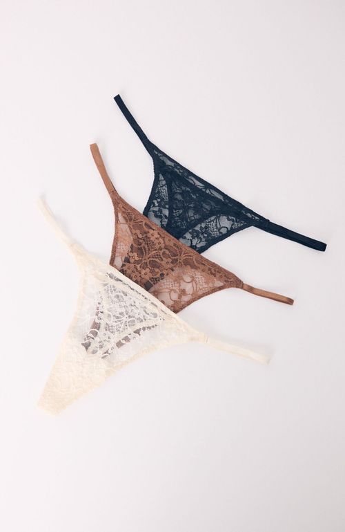 Pack 3 Colaless Encaje Café Women'Secret