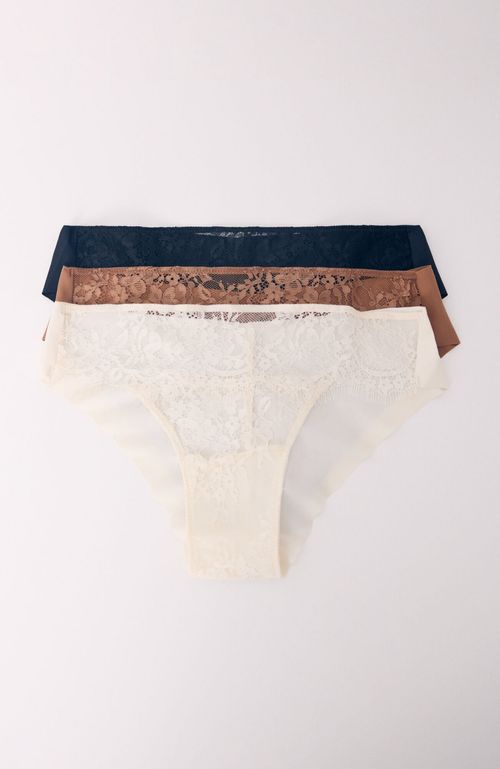 Pack 3 Calzones Brasileños Anchas Café Women'Secret