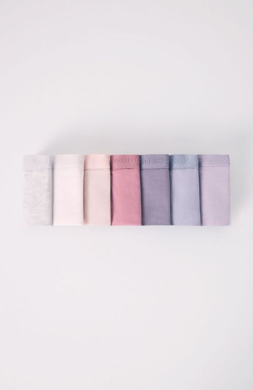 Pack 7 Calzones Clásicos Algodón Tonos Rosas Blanco Women'Secret