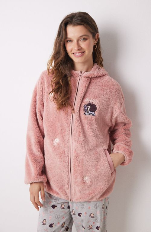 Bata Corta Pelo Fluffy Mafalda Rosado Women'Secret