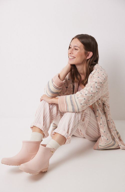 Pantalón Largo Franela Rayas Rosas Rosado Women'Secret