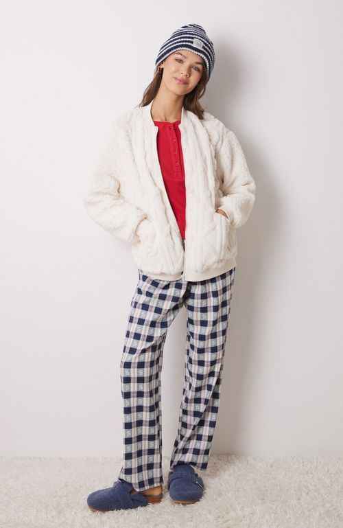 Pantalón Pijama Cuadros Azul Azul Women'Secret