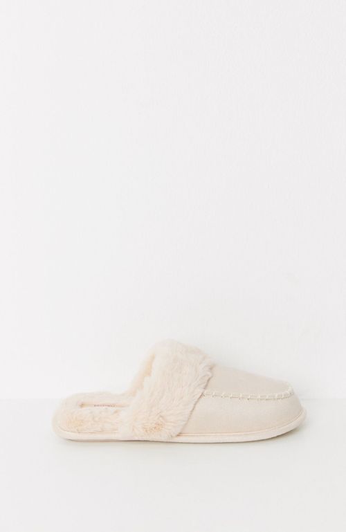 Pantuflas Pelo Sintético Beige Arena Women'Secret