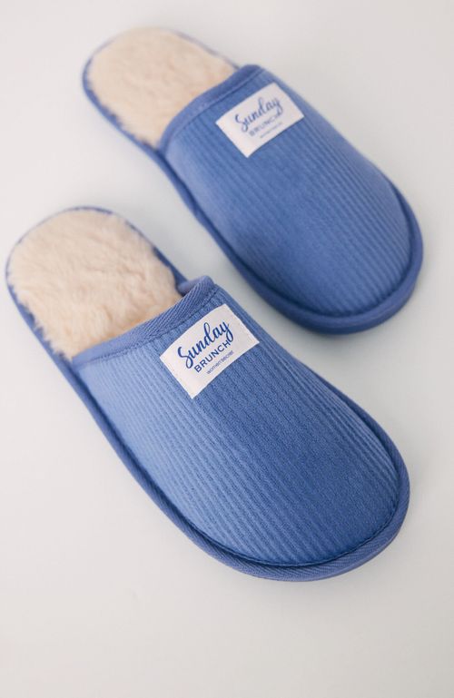Pantuflas Destalonadas Pan Azul Azul Claro Women'Secret