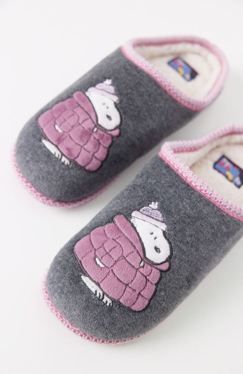Pantuflas Gris Snoopy Beige Women'Secret