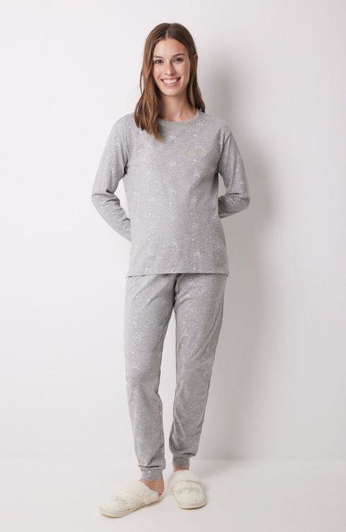 Pijama Largo 100% Algodón Gris Harry Potter Gris Women'Secret
