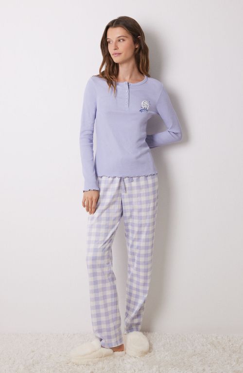 Pijama Largo Algodón “El Principito” Morado Women'Secret