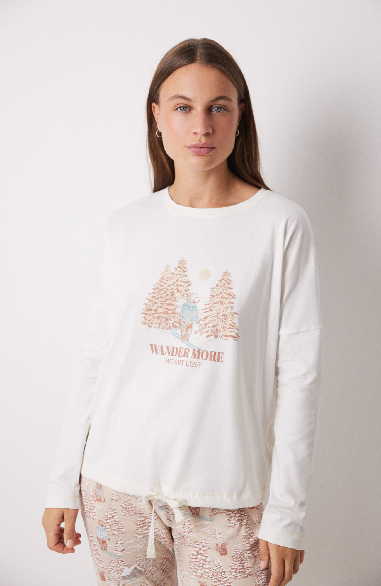 Pigiama Largo Women'secret In Cotone - Top Con Bottoni E Pantaloni Comodi