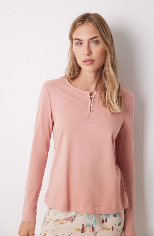 Polera Manga Larga 100% Algodón Naranja Naranjo Women'Secret