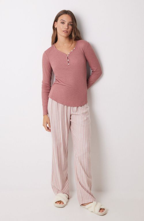 Polera Panadera Manga Larga Granate Café Women'Secret