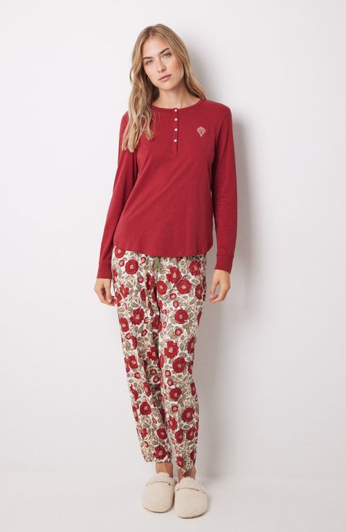 Polera Manga Larga 100% Algodón Rojo Rojo Women'Secret