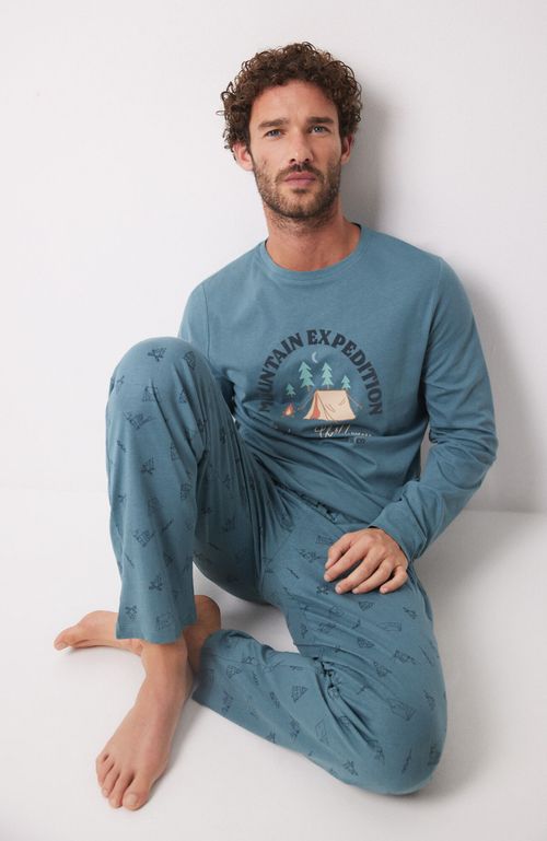 Pijama Largo Hombre 100% Algodón Camping Verde Women'Secret
