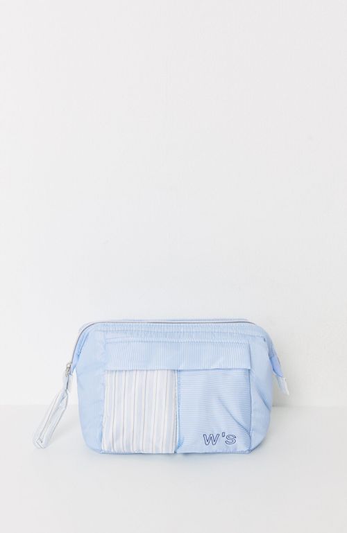 Neceser Grande Nylon Estampado Rayas Azul Women'Secret