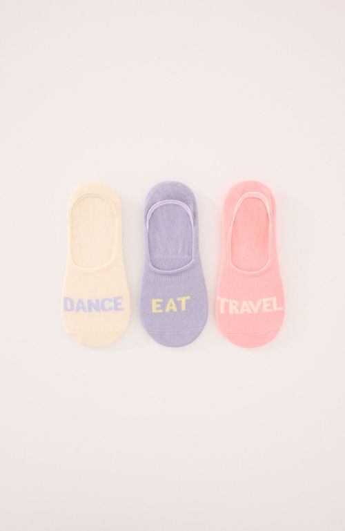 Pack 3 Calcetines Invisibles Algodón Palabras Multicolor Women'Secret
