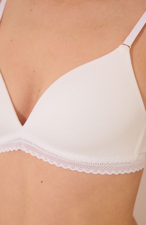 Charming Sostén Triangular Algodón Relleno Marfil Blanco Women'Secret