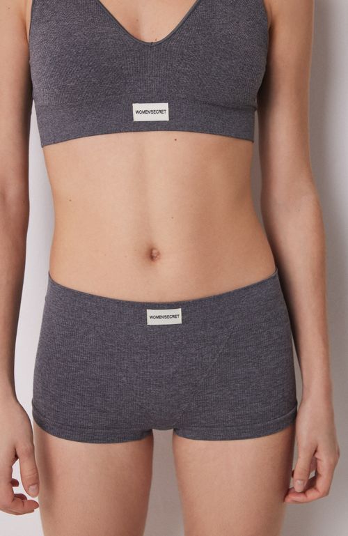 Culotte Canalé Gris Seamless Gris Women'Secret