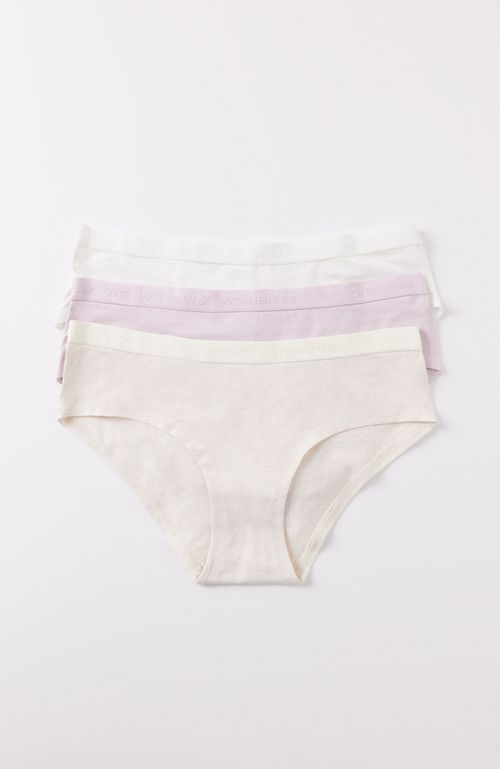 Pack 3 Calzones Anchos Algodón Logo Blanco Women'Secret