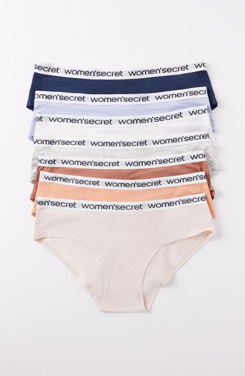 Pack 7 Calzones Anchos Logo Blanco Women'Secret