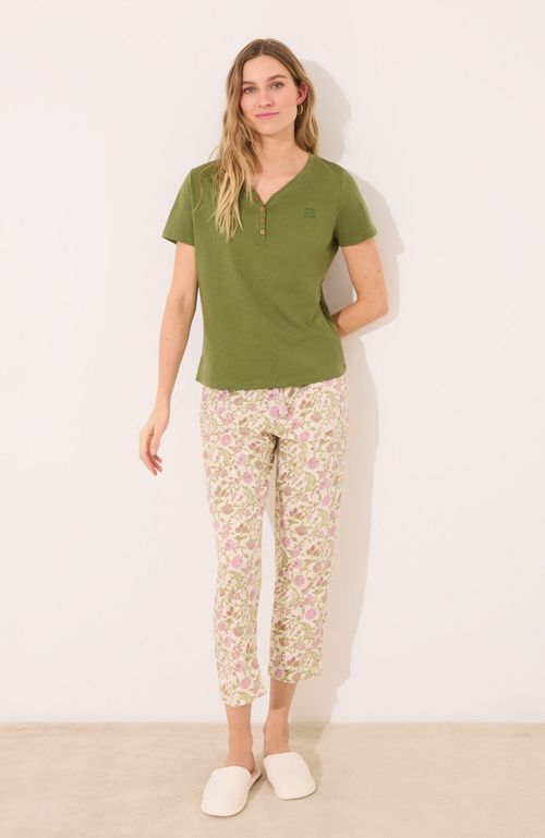 Pantalón Largo Carrot 100% Algodón Flores Multicolor Women'Secret