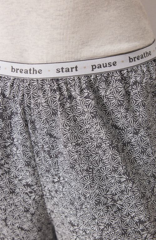 Pantalón Largo Estampado Flores Verdes Gris Women'Secret