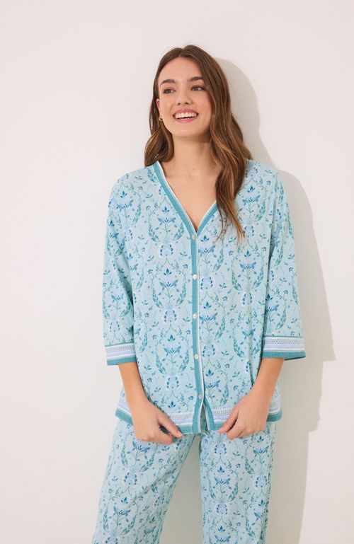 Pijama 100% Algodón Verde Estampado Flores Verde Women'Secret