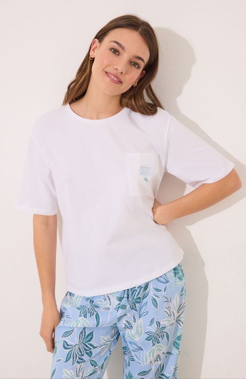 Pijama Capri 100% Algodón Estampado Flores Blanco Women'Secret