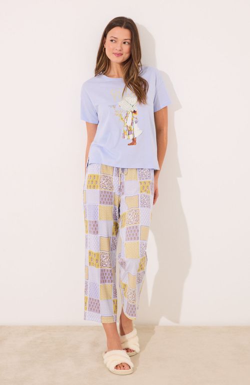 Pijama Capri 100% Algodón Print "Holly Hobbie" Morado Women'Secret