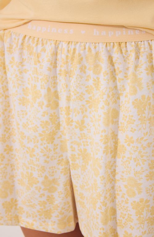 Pijama Corto 100% Algodón Amarillo Mr. Men Amarillo Women'Secret