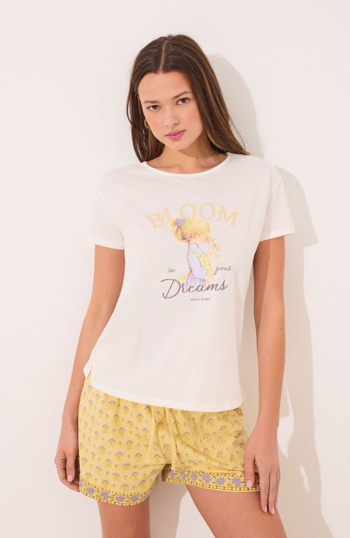 Pijama Corto 100% Algodón Print "Holly Hobbie" Blanco Women'Secret