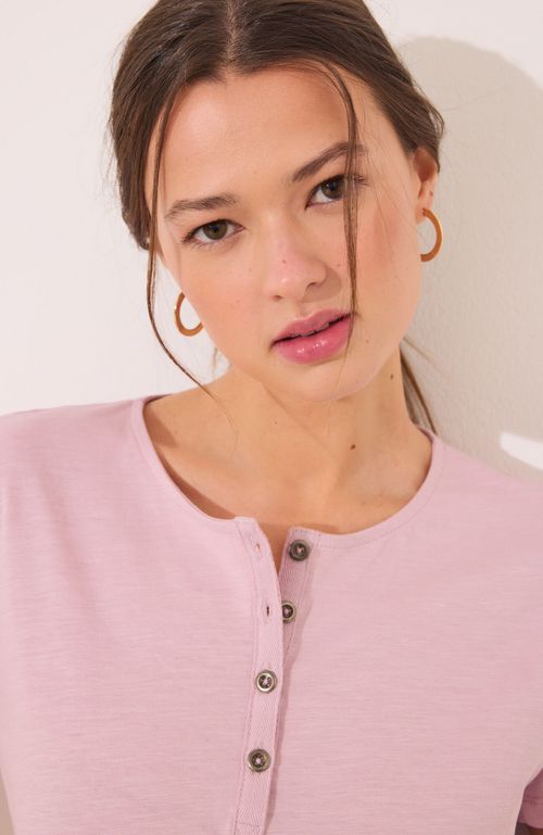 Polera Lisa Manga Corta 100% Algodón Rosa Rosado Women'Secret