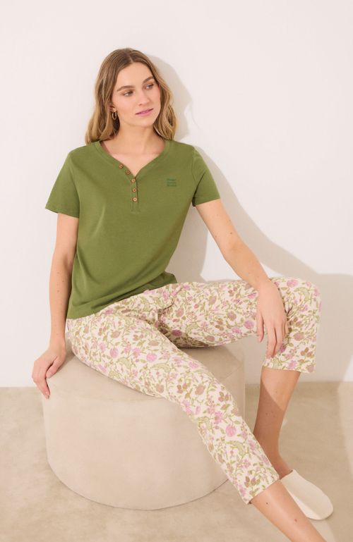 Polera Lisa Manga Corta 100% Algodón Verde Verde Women'Secret